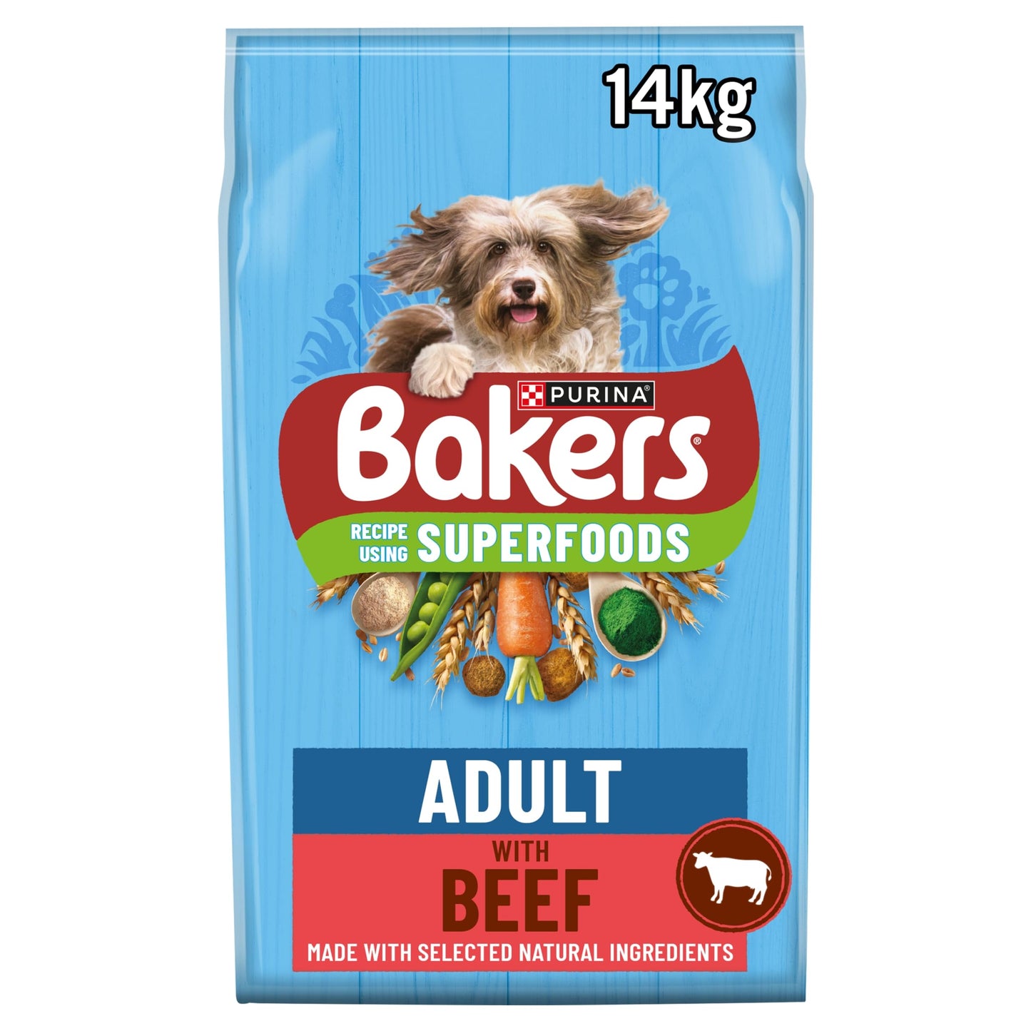 Bakers Adult Dog Beef & Veg Dry Food 14kg