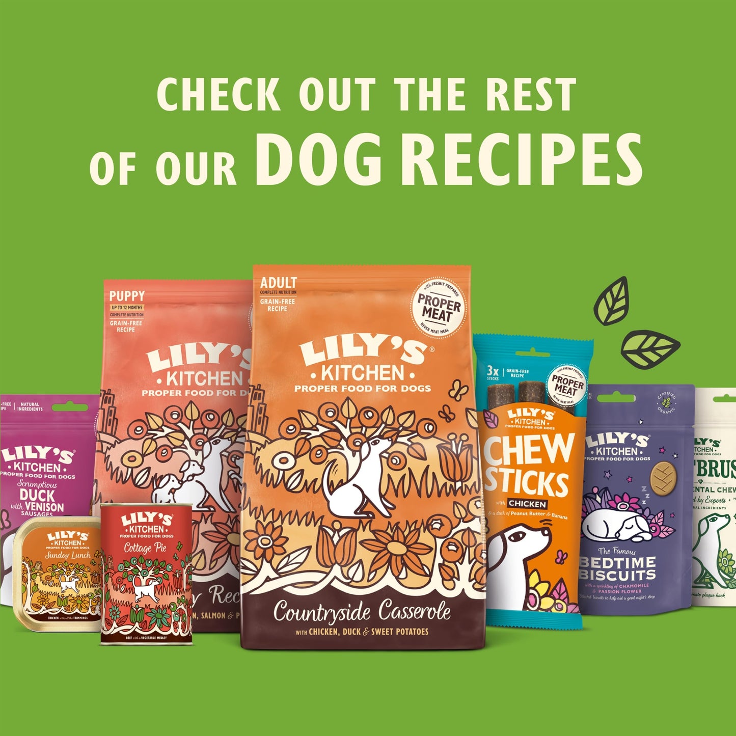 Lily's Kitchen Natural Adult Wet Dog Food Tins Grain-Free Recipe Variety Pack 6 x 400g