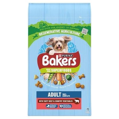 Bakers Adult Dog Beef & Veg Dry Food 14kg