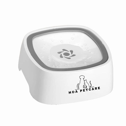 H&A PETCARE Non Spill Dogs Water Bowl,1.5L Travel Dog Bowls, Anti Spill Pet Bowls For Dogs And Cats, Splash Proof Water Bowls For Puppy To Large Dog And Cat, (Grey)