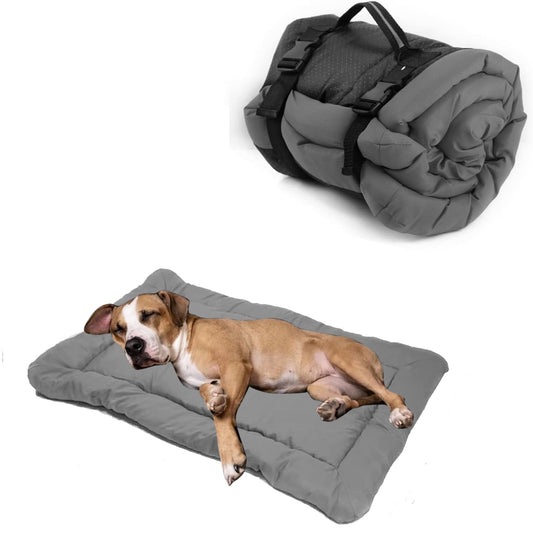 Northogo Foldable Waterproof Dog Bed Mattress, Travel Blanket for Outdoor, Car, Grass - 90 x 60 cm, Grey