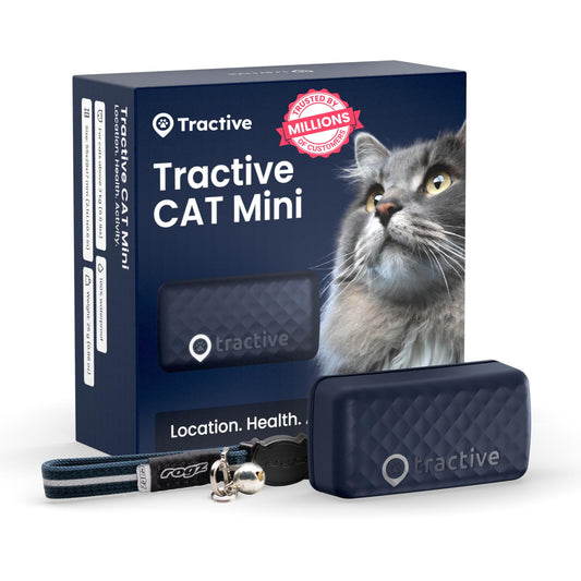 Tractive Mini GPS Cat Tracker | Real-Time Location Tracking | Territory and Location History | Health Alerts | Activity Monitoring | Market Leader | Collar Included