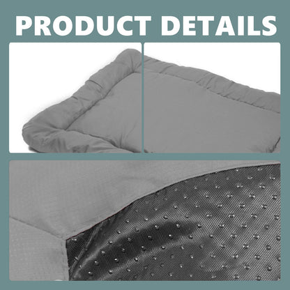 Northogo Foldable Waterproof Dog Bed Mattress, Travel Blanket for Outdoor, Car, Grass - 90 x 60 cm, Grey