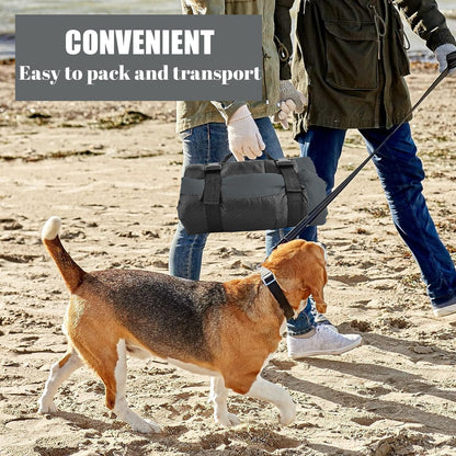 Northogo Foldable Waterproof Dog Bed Mattress, Travel Blanket for Outdoor, Car, Grass - 90 x 60 cm, Grey